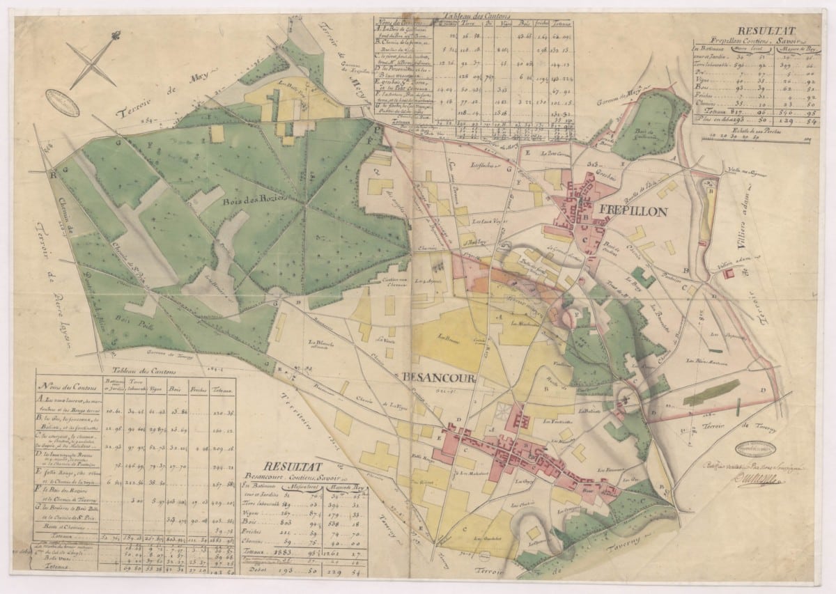 Exemple d'un cadastre